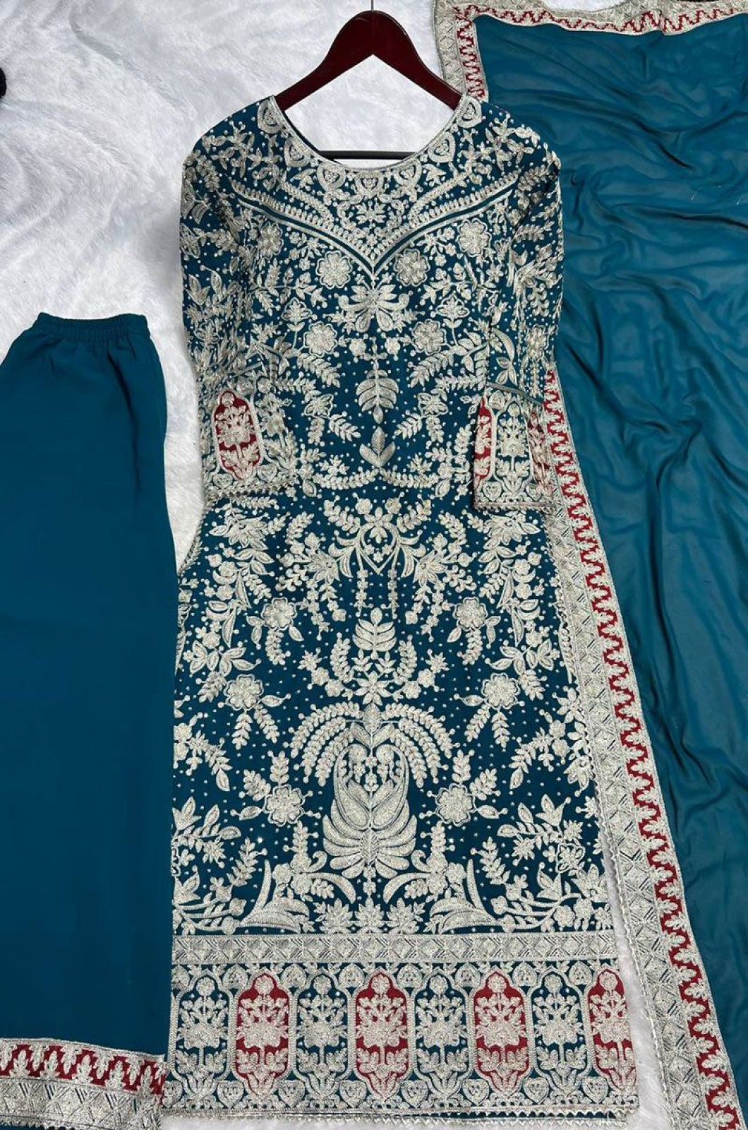 Blue Georgette Salwar Kameez - SFFK38301R