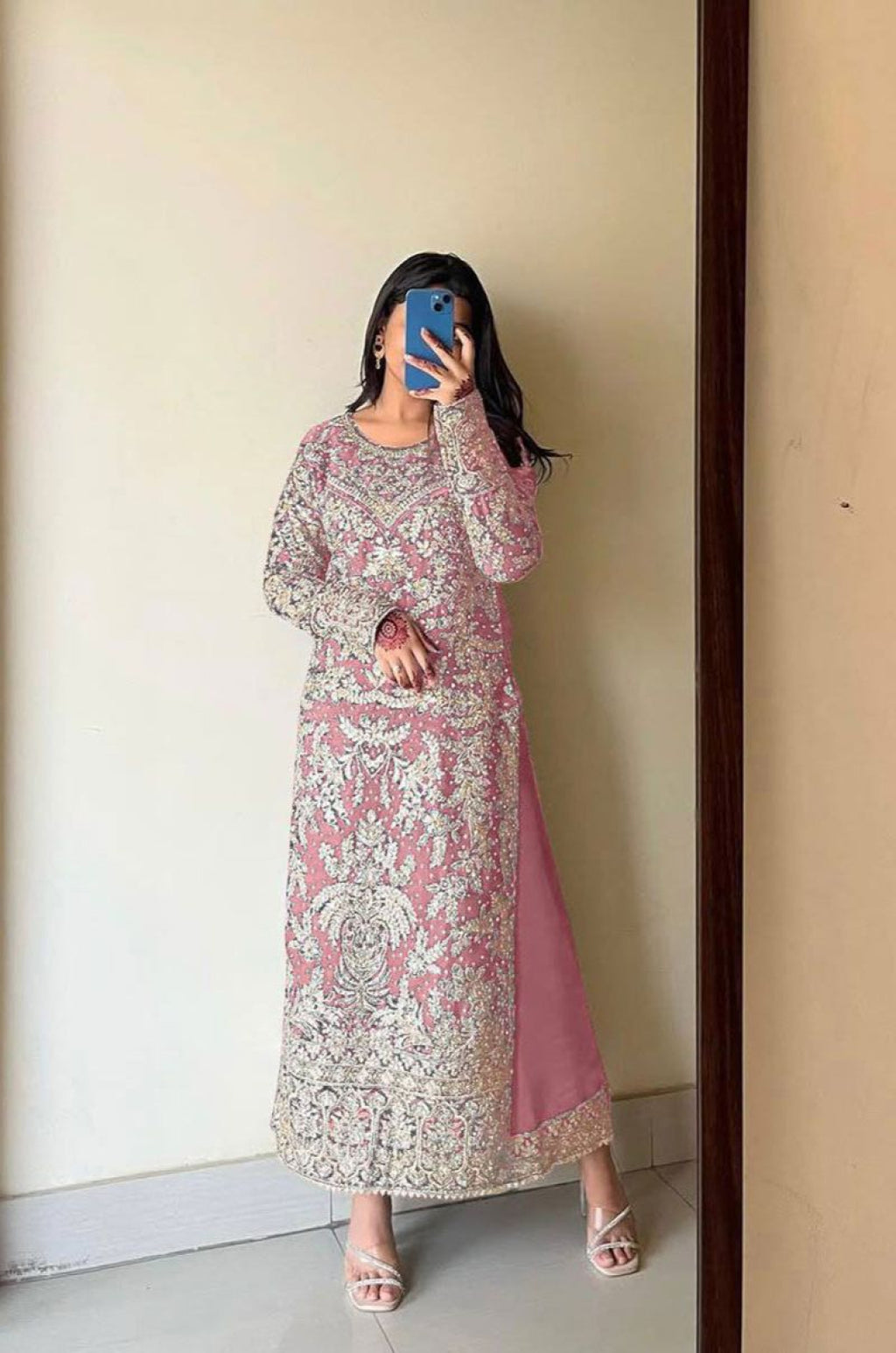 Pink Georgette Salwar Kameez - SFFK38302R