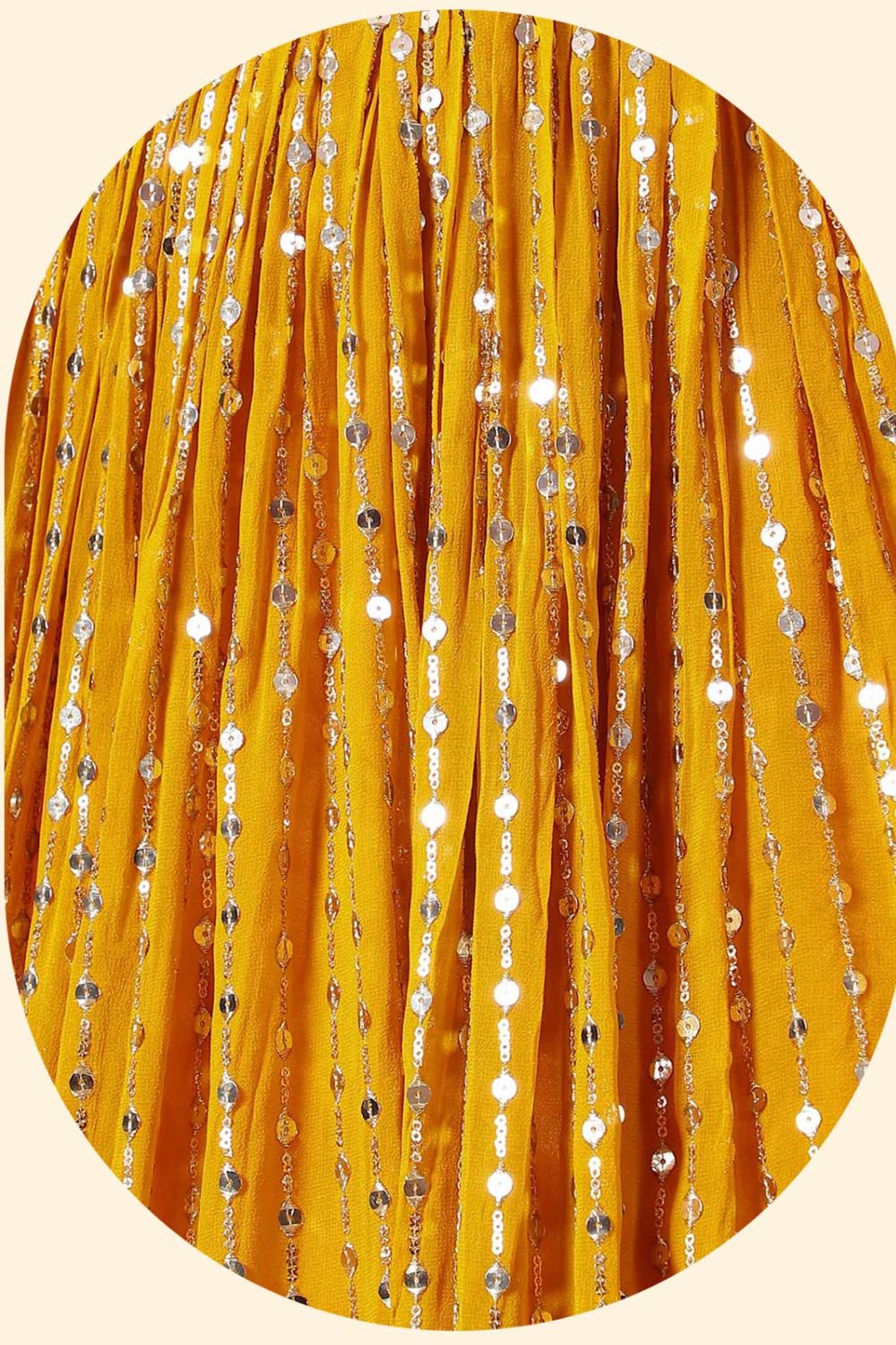 Yellow Sangeet Georgette Lehenga Choli With Floral Dupatta  SFZC4703