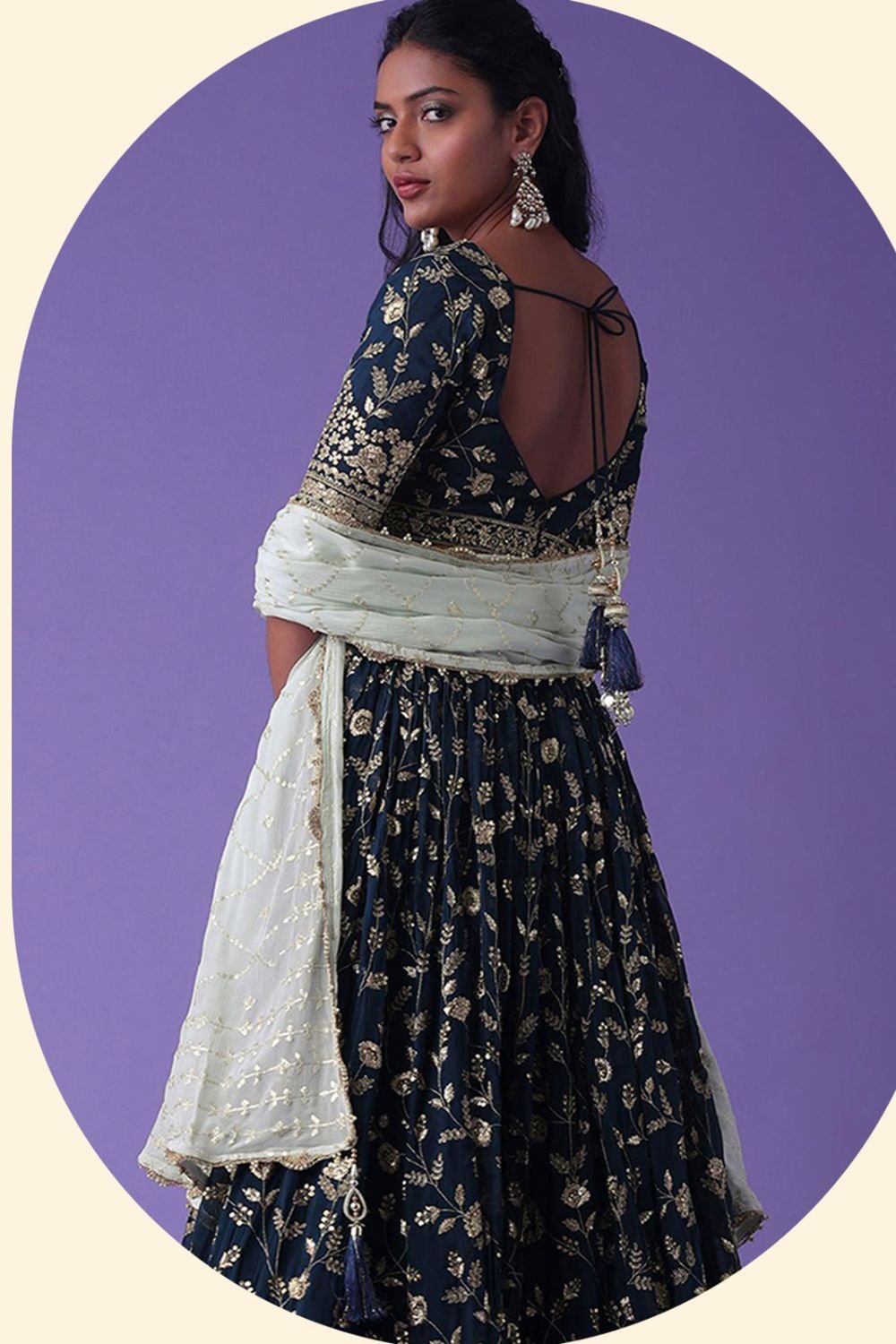 Blue Partywear Georgette Lehenga Choli SFZC4709