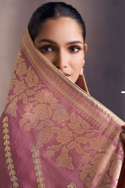 Beige Sangeet Salwar Kameez In Shimmer Silk SFSMT40901R