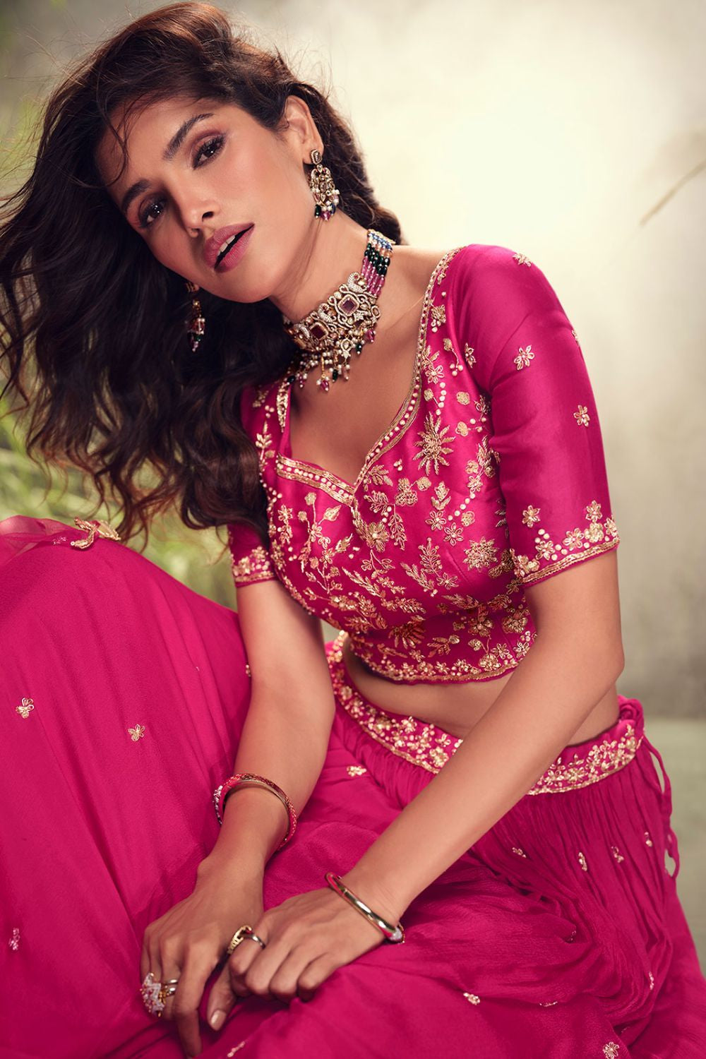 Pink Silk Lehenga Choli - SFYS143802R