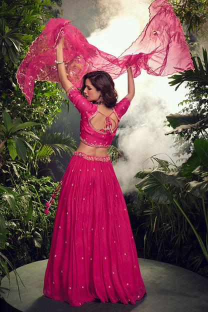 Pink Silk Lehenga Choli - SFYS143802R