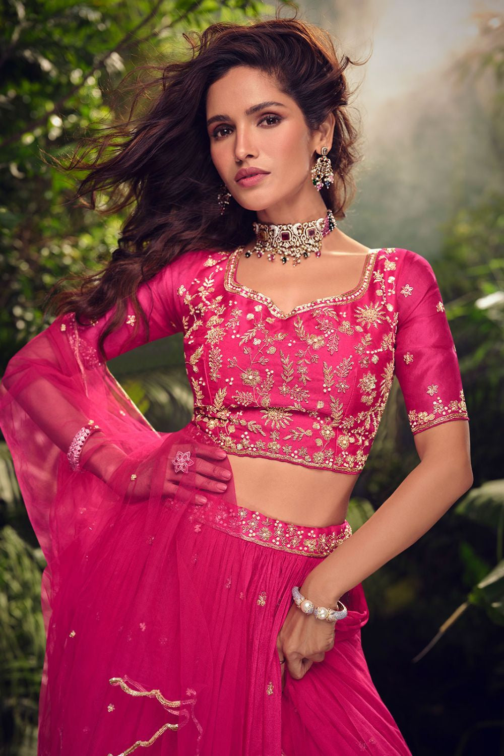 Pink Silk Lehenga Choli - SFYS143802R