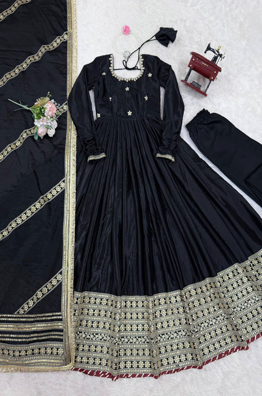 Black Other Salwar Kameez - SFFK39303R
