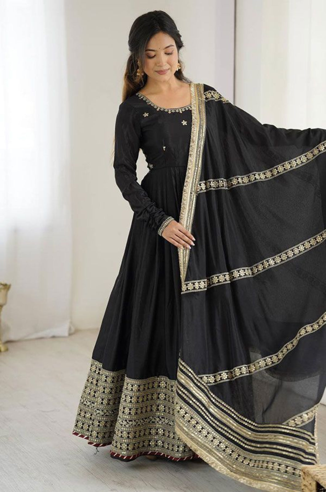 Black Other Salwar Kameez - SFFK39303R