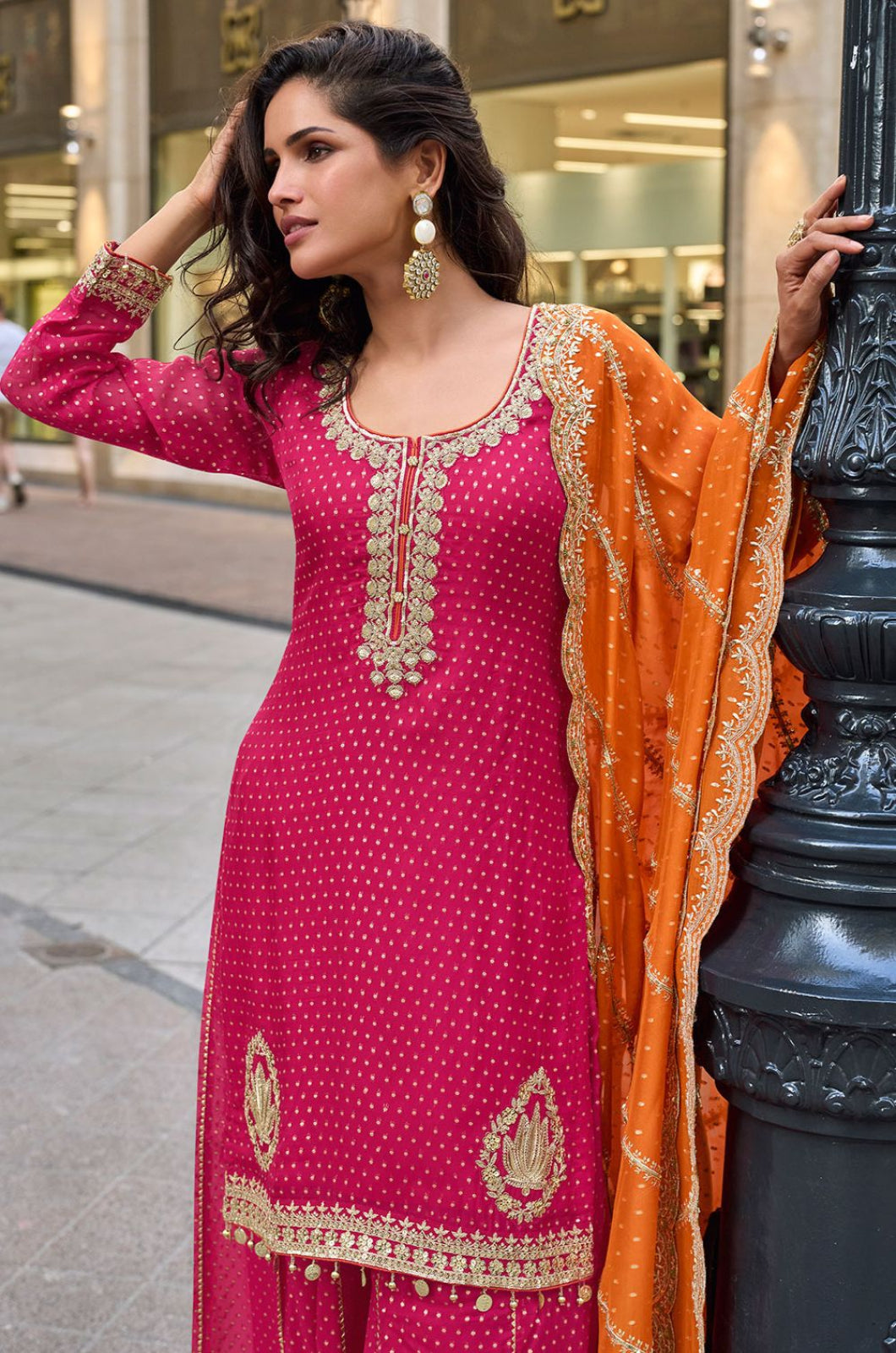 Rani Pink Silk Salwar Kameez - SFSA561501R