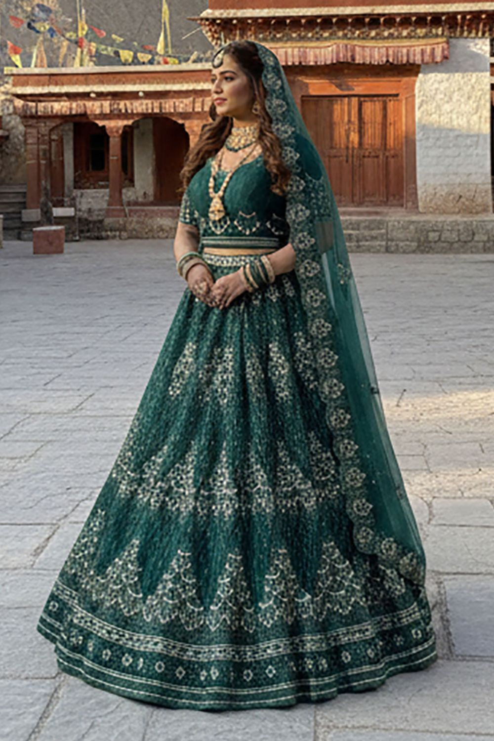 Green Net Lehenga Choli - SFYS167802