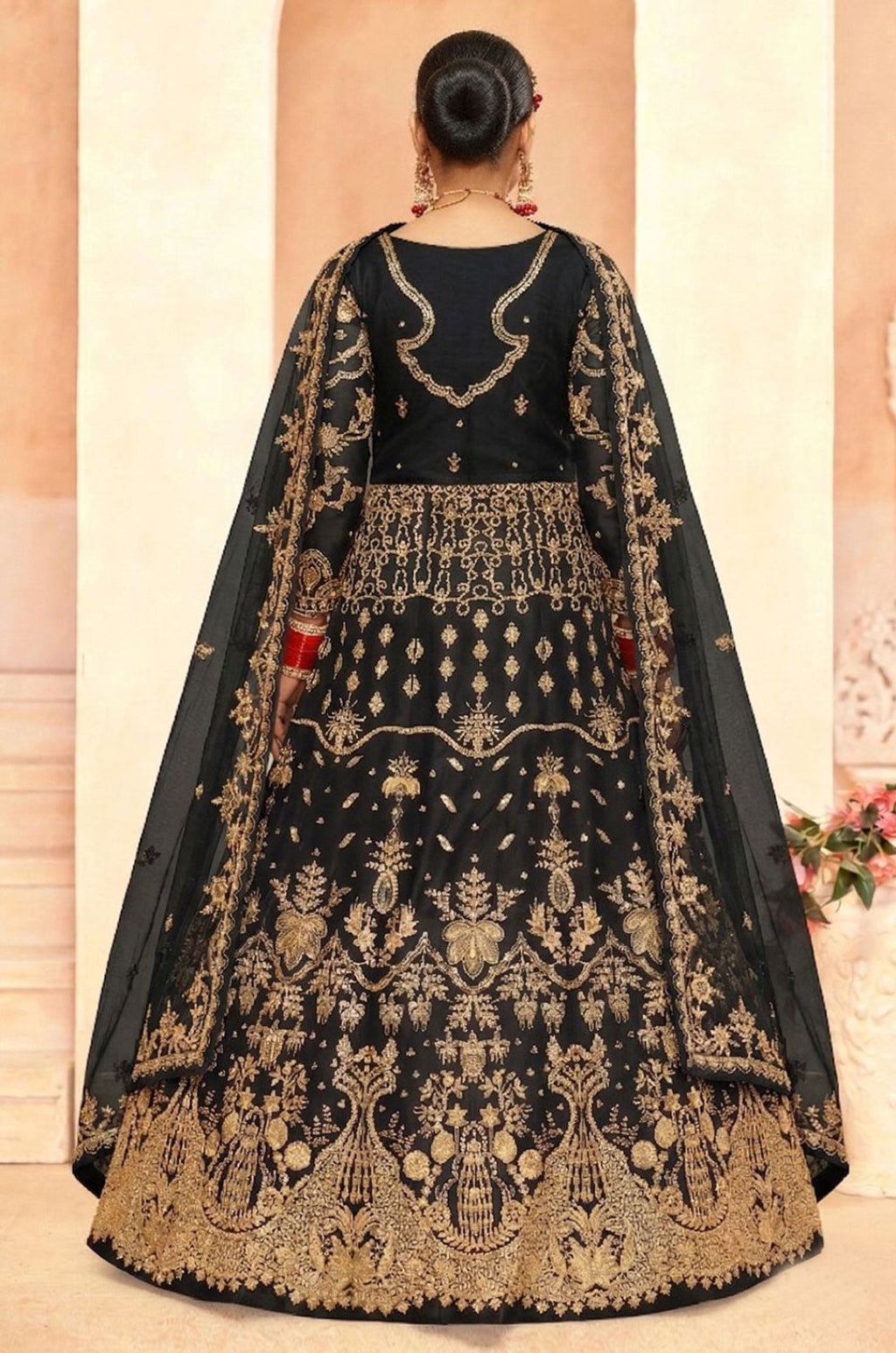 Black Net Salwar Kameez - SFSA566205