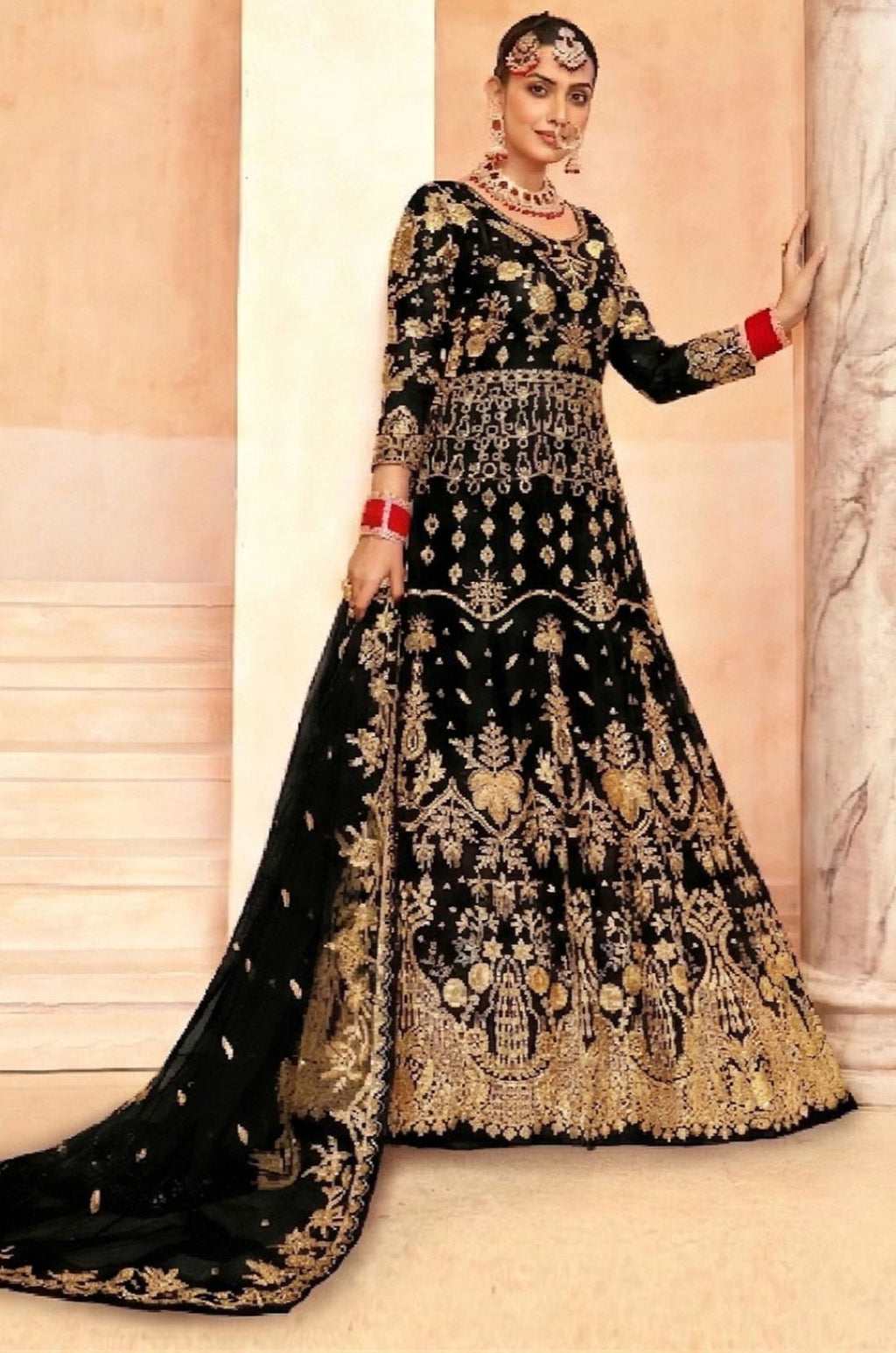 Black Net Salwar Kameez - SFSA566205