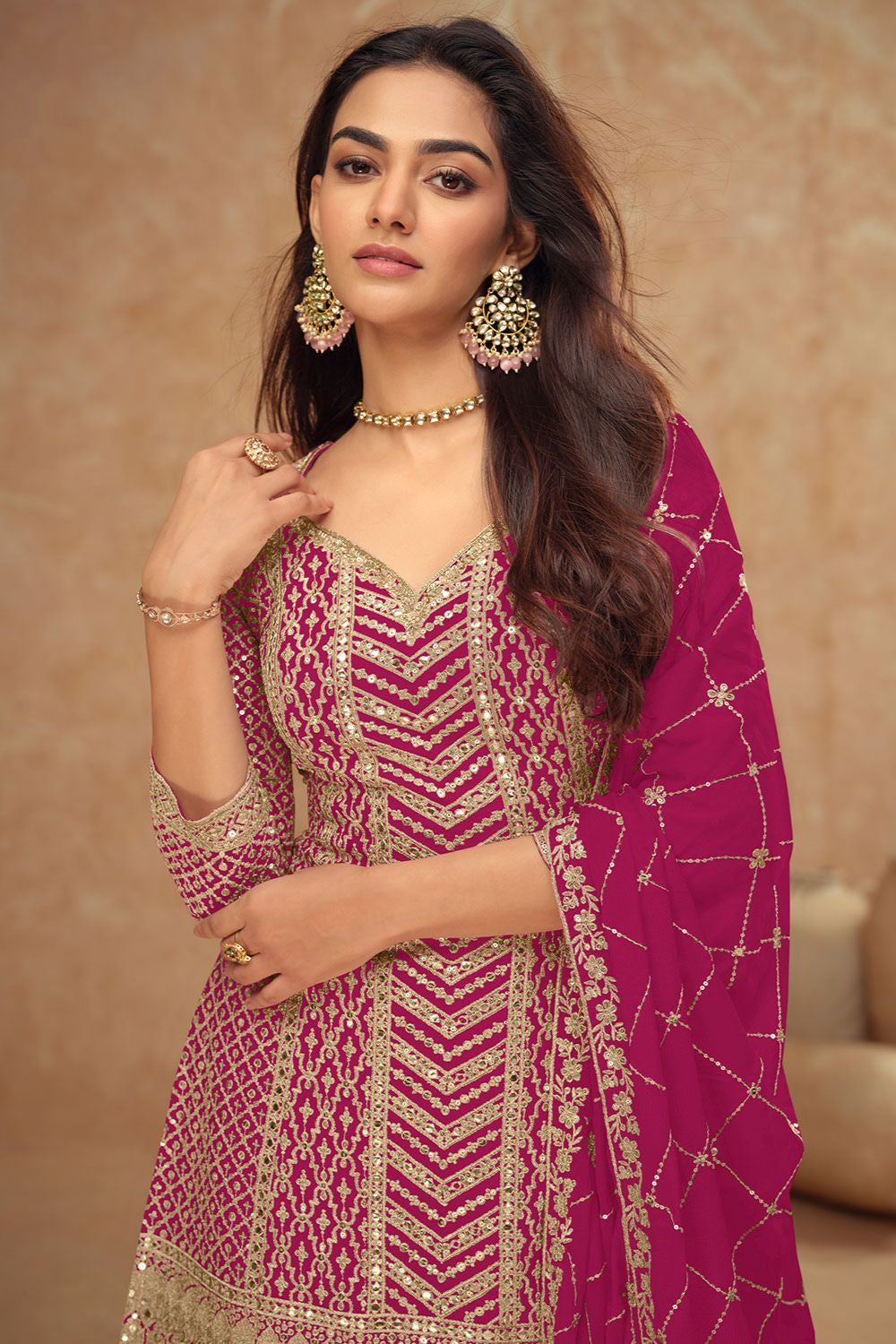 Magenta Other Salwar Kameez - SFSMT50102R