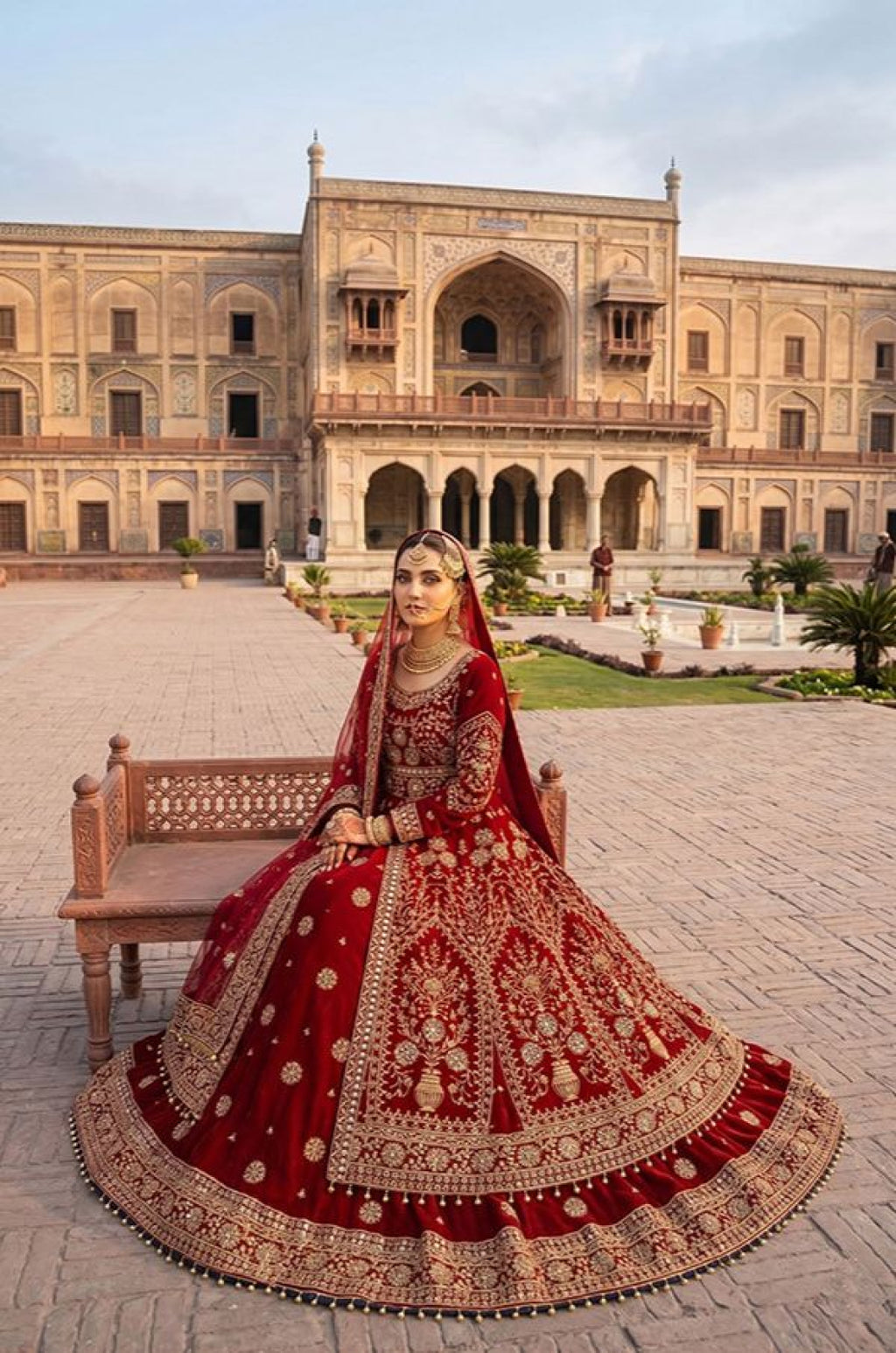 Red Velvet Salwar Kameez - SFSA576001R