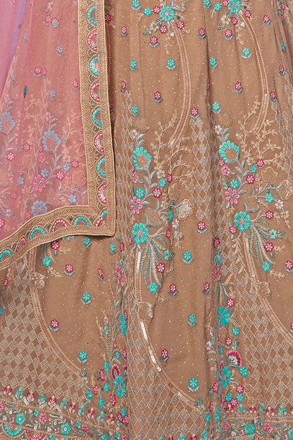 Purple Georgette Evening Reception Lehenga Choli SFARY19502