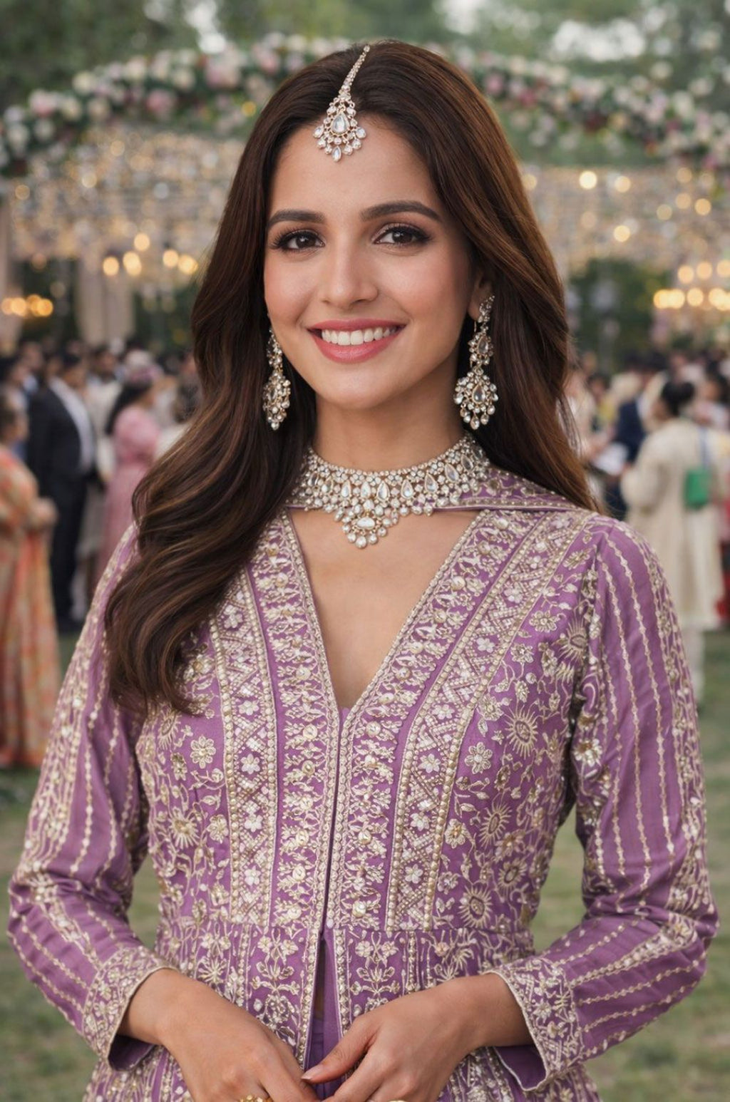 Purple Silk Salwar Kameez - SFSA561001R
