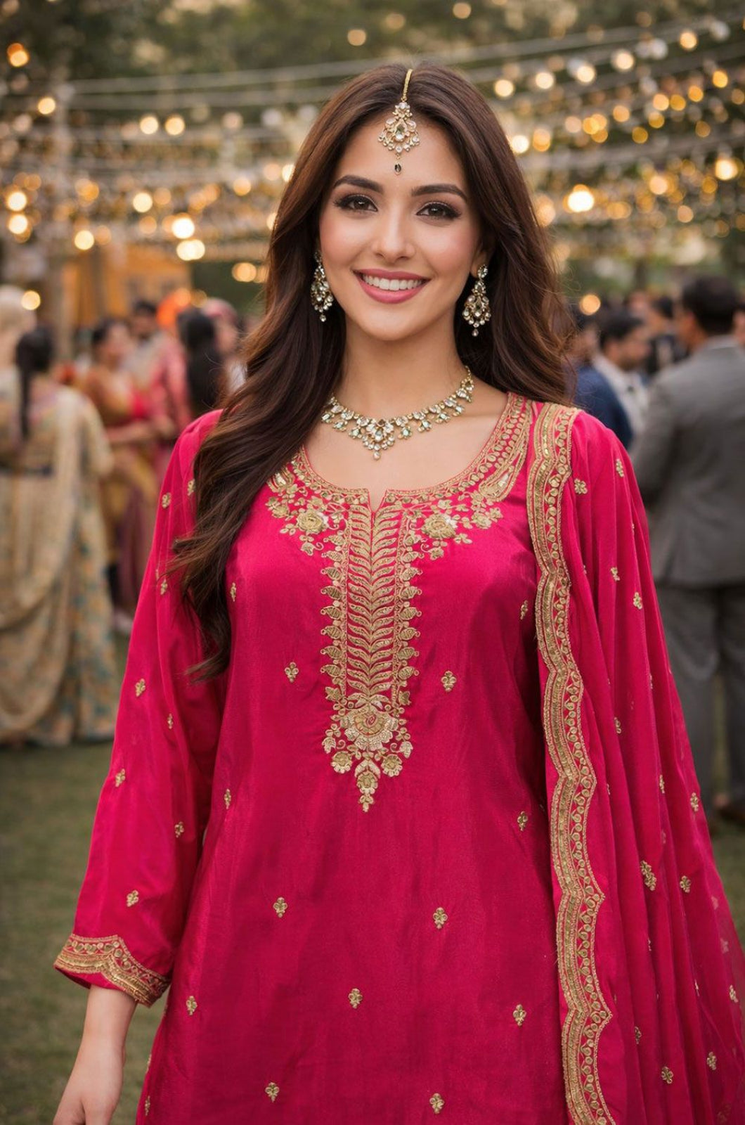 Rani Pink Viscose Salwar Kameez - SFSA562701R