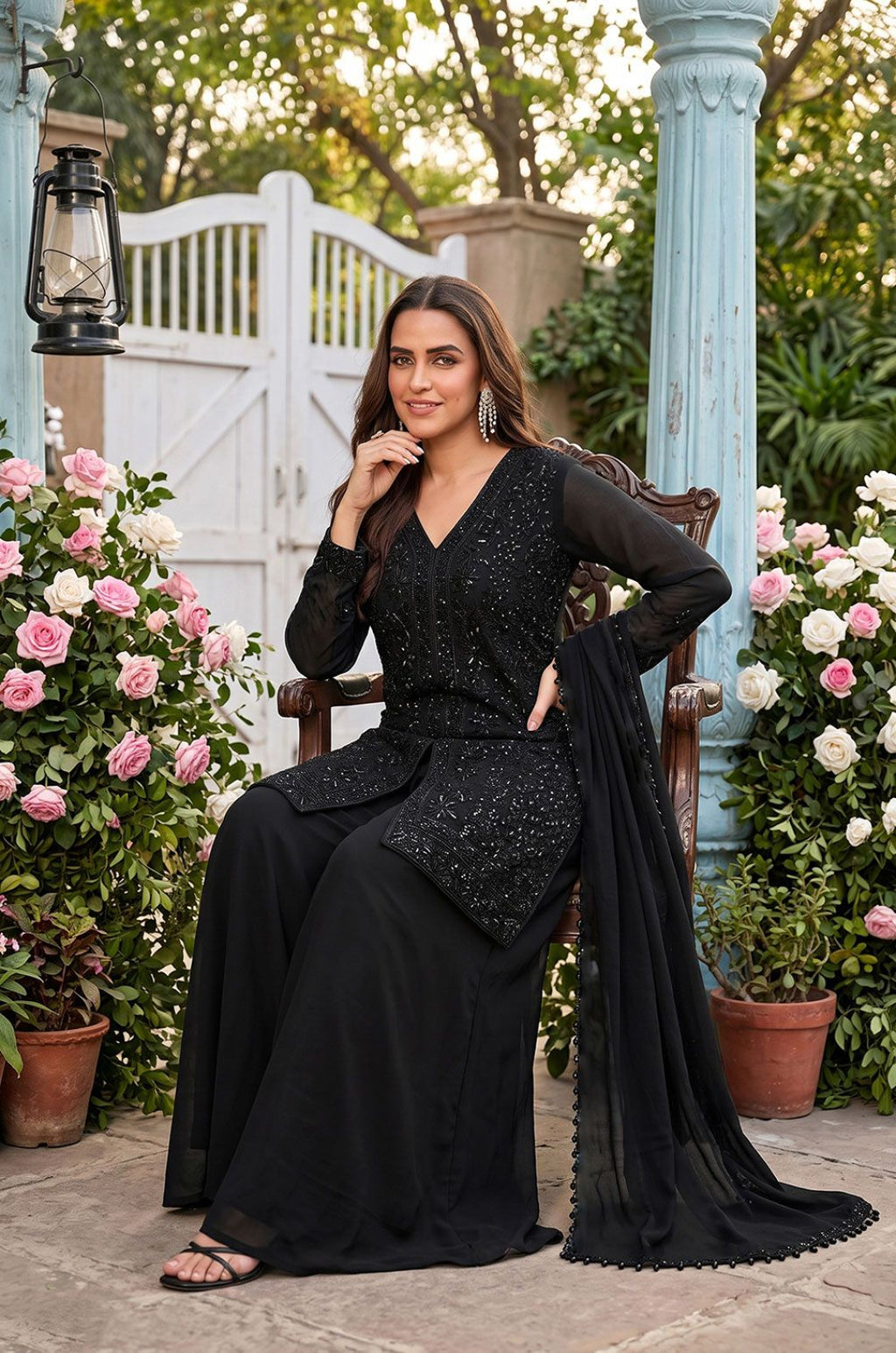 Black Other Salwar Kameez - SFEDC32701R
