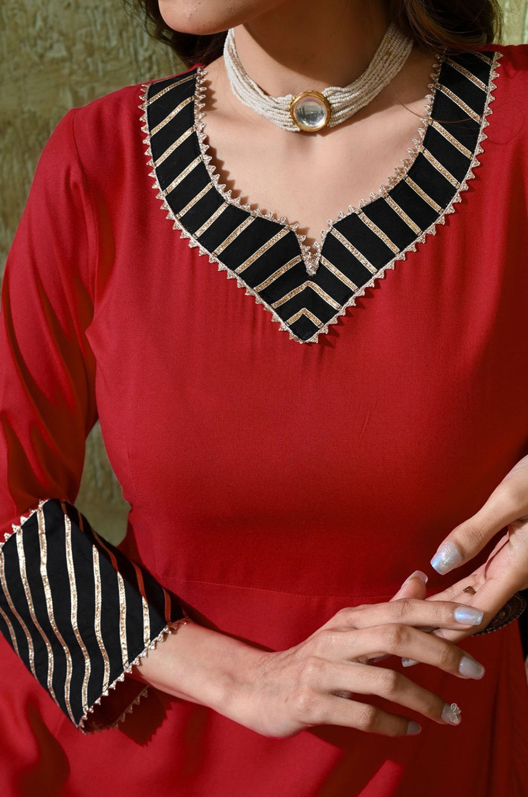 Maroon Rayon Salwar Kameez - SFMAN64506R