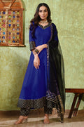 Blue Rayon Salwar Kameez - SFMAN64507R