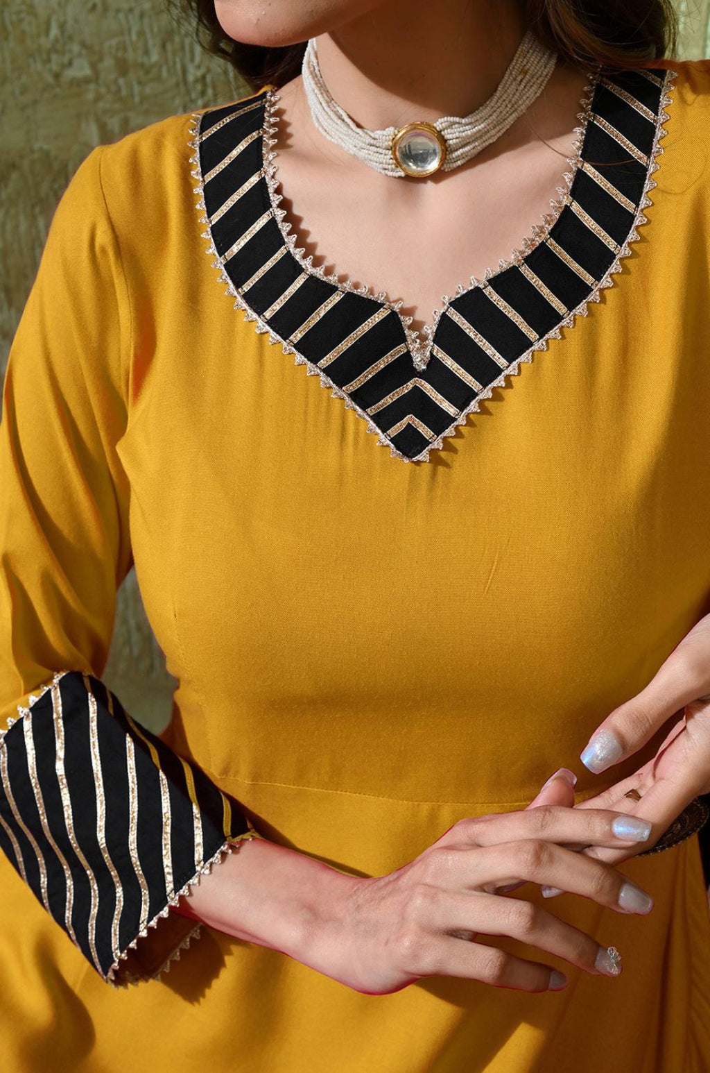 Yellow Rayon Salwar Kameez - SFMAN64505R