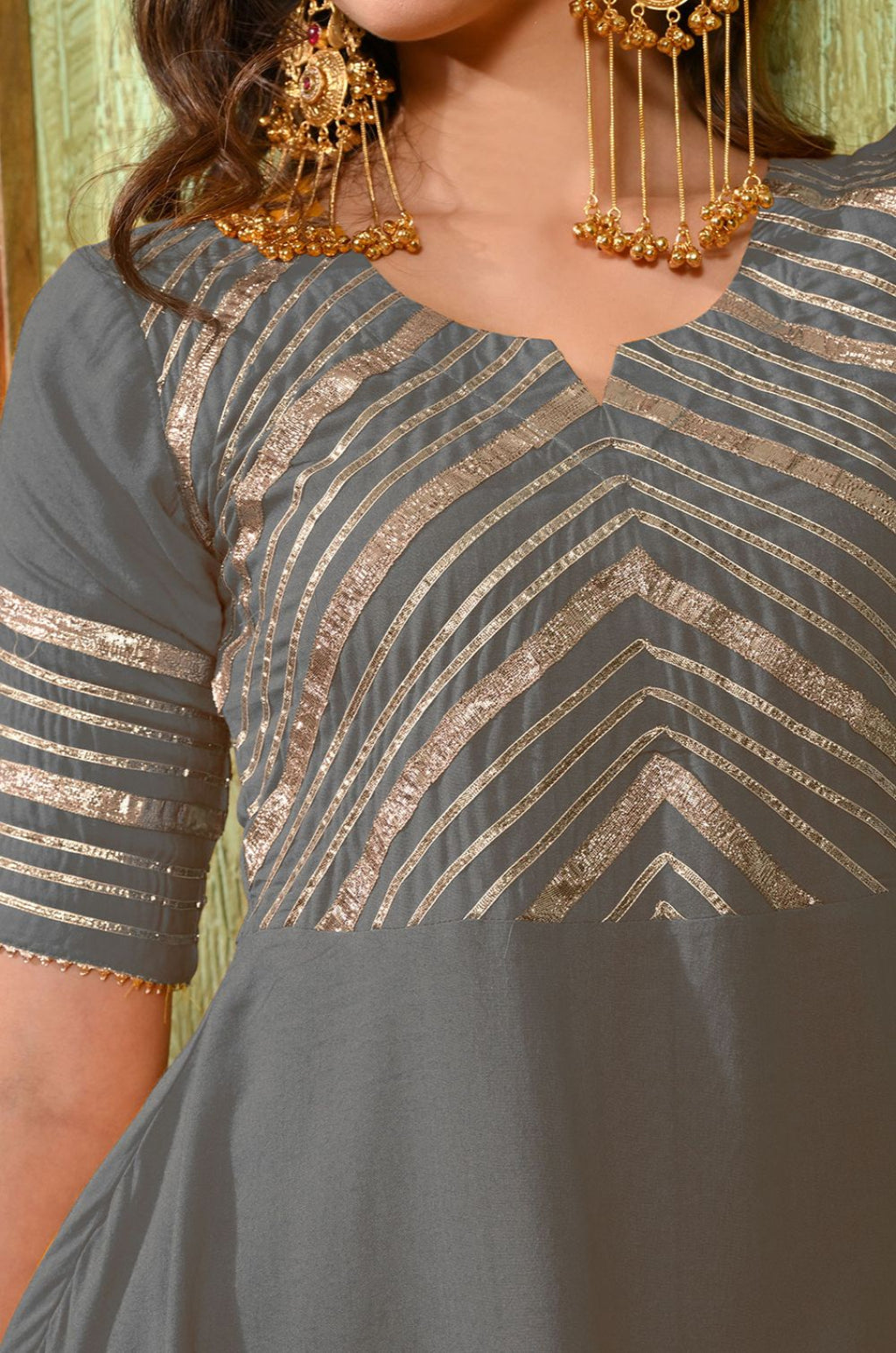 Grey Rayon Salwar Kameez - SFMAN64509R