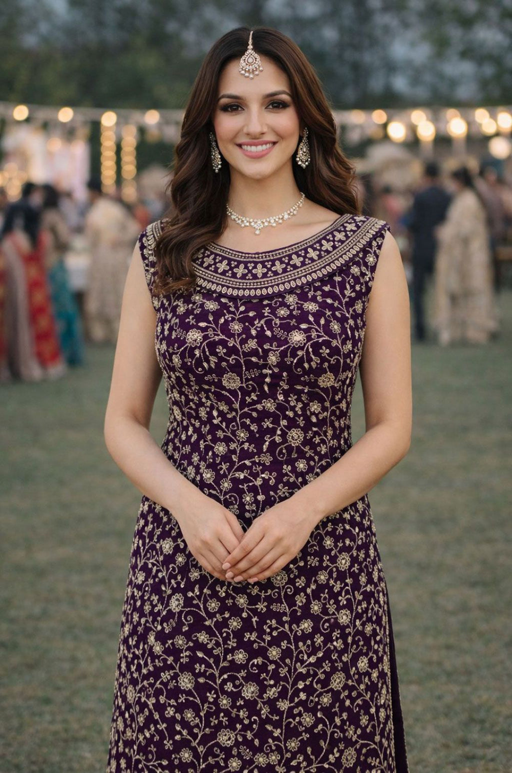 Burgundy Georgette Salwar Kameez - SFSA565502R