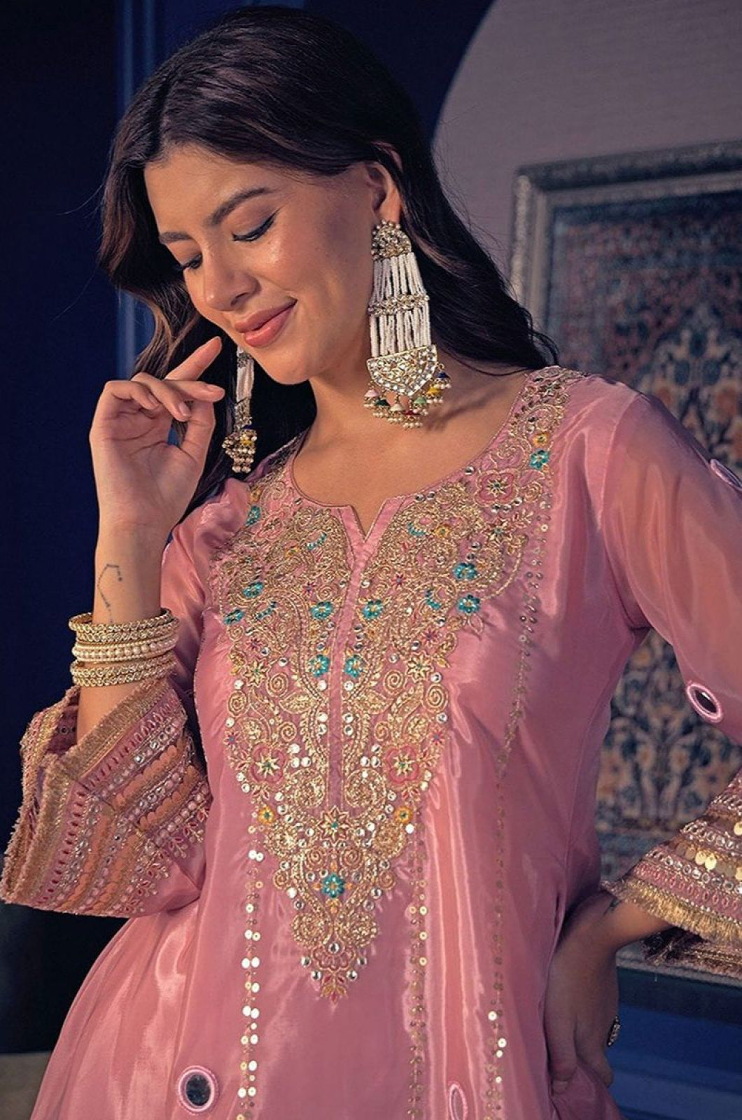 Pink Silk Co-ords - SFFK40803R