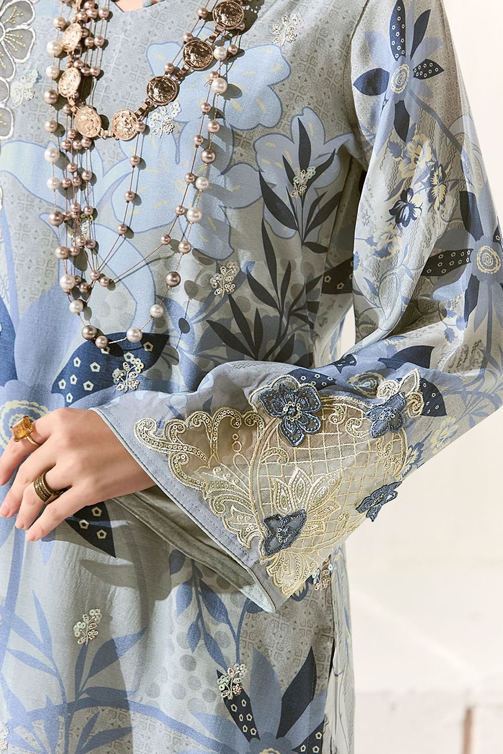 Grey Muslin Plus Size Salwar Kameez SFYS157403