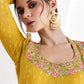 Yellow Haldi Partywear Georgette Designer Lehenga Choli SFYDYS121701