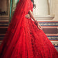 Haute Couture Red Bridal Lehenga In Net SFYDARY6805