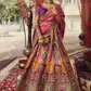 Purple Banarasi Silk Bridal Lehenga Choli Stone Work SFZ143013