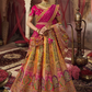 Haldi Yellow Banarasi Silk Bridal Lehenga Choli Stone Work SFZ143011