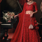 Red Pure Pearl Silk Bridal Lehenga Choli SFSK269938