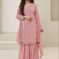 Buy Designer Pink Organza Silk Palazzo Salwar Suit SFSR272341