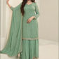 Buy Designer Green Organza Silk Palazzo Salwar Suit SFSR272340