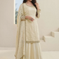 Buy Designer White Organza Silk Palazzo Salwar Suit SFS272338