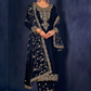 Blue Wedding Party Velvet Salwar Kameez Suit SFSR272179
