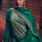 Green Silk Embroidered and Resham Work Palazzo Salwar Suit SFSR272669