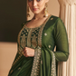 Green Silk Embroidered and Resham Work Palazzo Salwar Suit SFSR272674