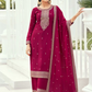 Rani Pink Silk Wedding Sangeet Salwar Palazzo Kameez SFSR272694