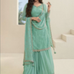 Bollywood Prachi Desai Green Organza Salwar Suit SFSR272336