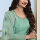 Bollywood Prachi Desai Green Organza Salwar Suit SFSR272336