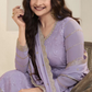 Bollywood Prachi Desai Purple Organza Salwar Suit SFSR272339