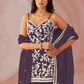 Purple Indo Western Evening Party Georgette Palazzo Suit SFSR271611
