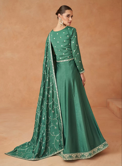 Green Embroidered Work Readymade Designer Salwar Suit SFFZ143688