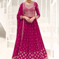 Pink Embroidered Work Wedding Bridal Designer Anarkali Suit SFFZ143611