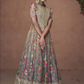 Grey Embroidered Work Wedding Bridal Designer Anarkali Suit SFFZ142849