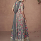 Grey Embroidered Work Wedding Bridal Designer Anarkali Suit SFFZ142849