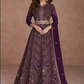 Purple Georgette Sangeet Designer Anarkali Suit SFFZ133150