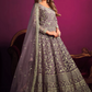 Purple Net Bridal Designer Anarkali Gown SFFZ132409