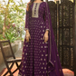 Purple Georgette Wedding Designer Anarkali Gown SFFZ131955